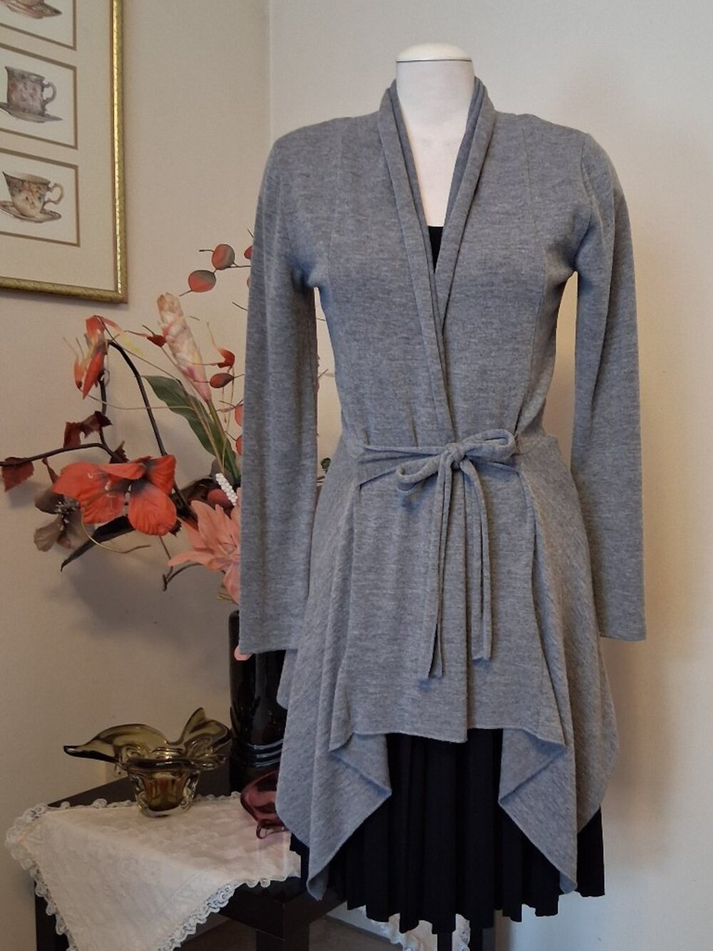 NWOT Stella Luxury Structured Knit Cardigan Sweater Coat Women L Office